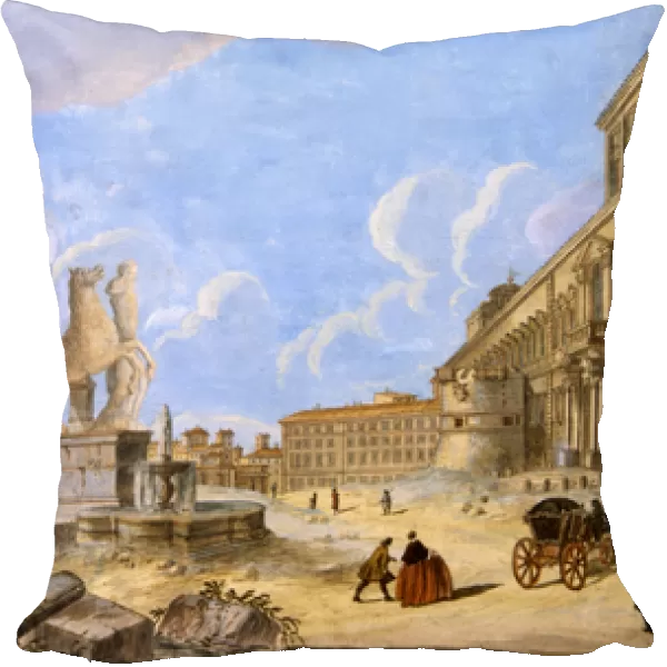 Piazza Monte Cavallo (oil on canvas)