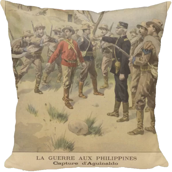 The Philippine-American War: capture of Emilio Aguinaldo by the Americans (colour litho)