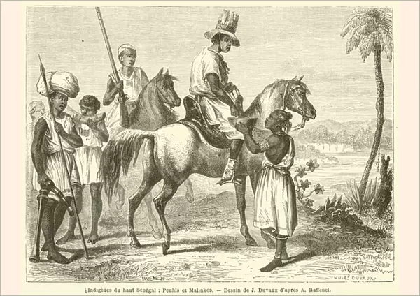 Indigenes du haut Senegal, Peuhls et Malinkes (engraving)