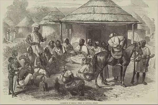 Conference of Senegal Chiefs on National Affairs (engraving)