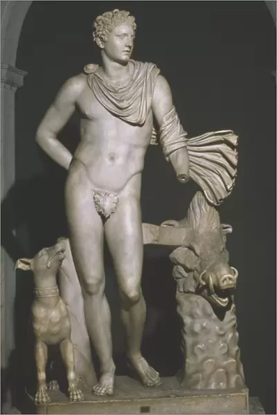 Statue of Meleager and his chlamys, Roman copy in marble of the Greek original by Scopas