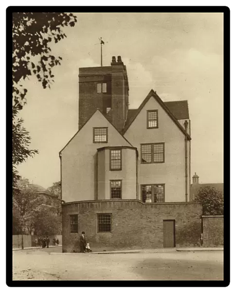 Canonbury Tower, Islington, an old manor house turned into a social club (b  /  w photo)