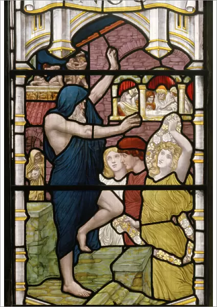 Dance of Miriam, 1882 (stained glass)