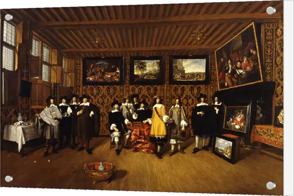 A Group Portrait of Twelve Gentlemen in an Interior, 166- (oil on canvas)