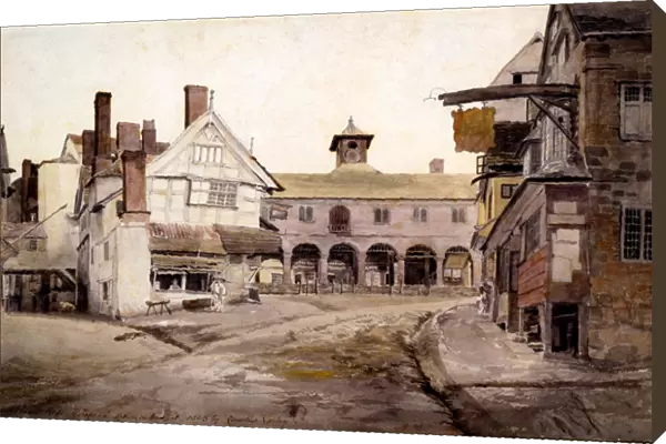 The Market Place, Ross, Hertfordshire, 1803 (w  /  c on paper)