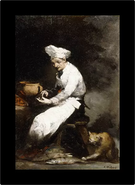 The Cook and the Cat, (oil on canvas)
