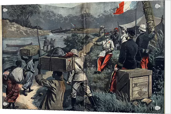 Marchand Mission in Africa (1896-1899): the expedition taking possession of the Upper
