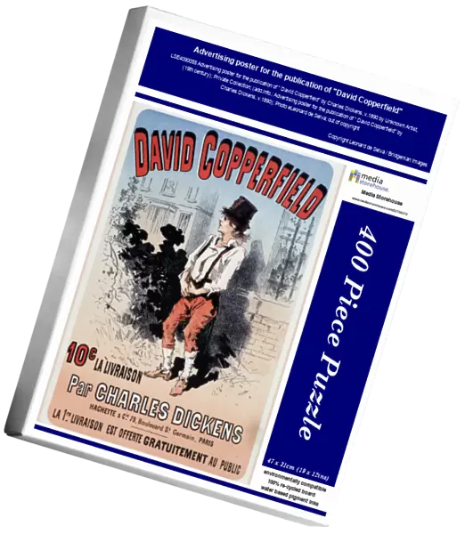 Advertising poster for the publication of 'David Copperfield'