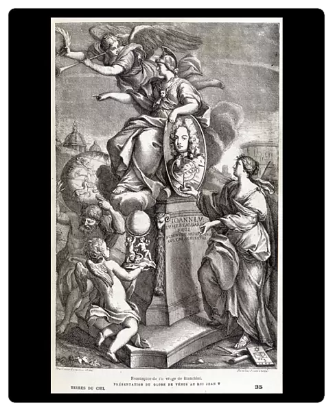 Frontispice de l ouvrage de Bianchini sur Venus (v. 1727) - in '