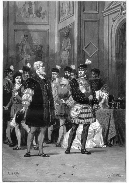 Theatrical representation: 'Hernani'by Victor Hugo (1802-1885)