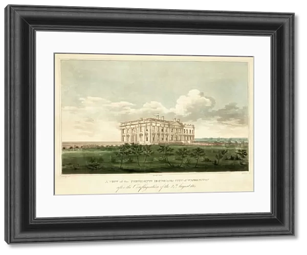 A view of the Presidents House in the City of Washington after the Conflagration of
