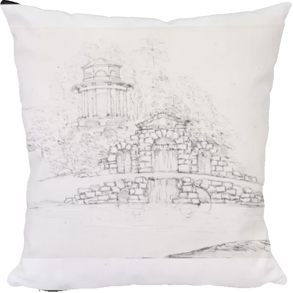 Chiswick, design for a rockword cascade with an octagonal Doric temple on the terrace