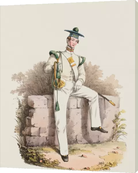 Bugler of the Seventeenth, Undress (lithograph)