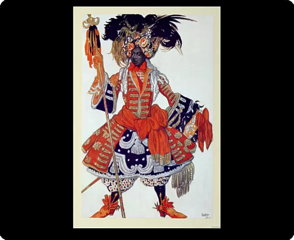 Costume design for The Queens Guard, from Sleeping Beauty, 1921 (colour litho)
