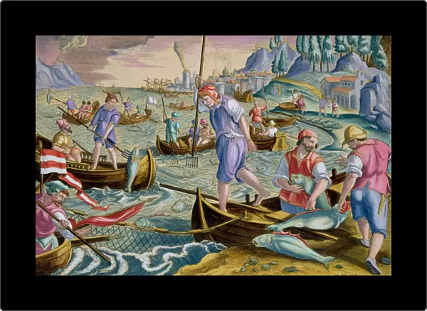 Fishing with Nets and Tridents in the Bay of Naples, plate 89 from
