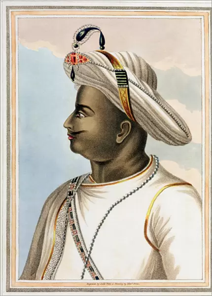 Tippoo Sultan (1749-99) plate from Picturesque Scenery in the Kingdom of Mysore