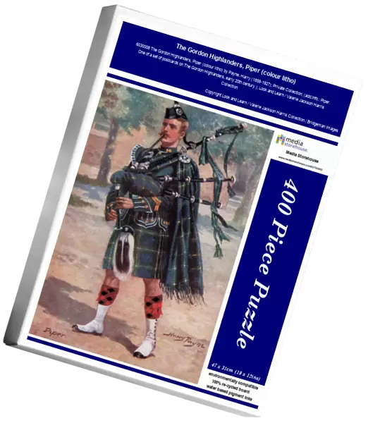 The Gordon Highlanders, Piper (colour litho)