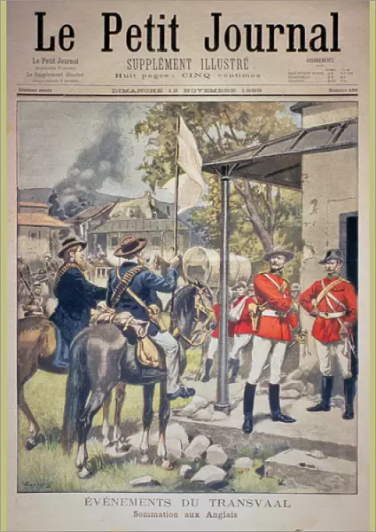 Events in the Transvaal: Summons to the English, front cover of Le Petit Journal