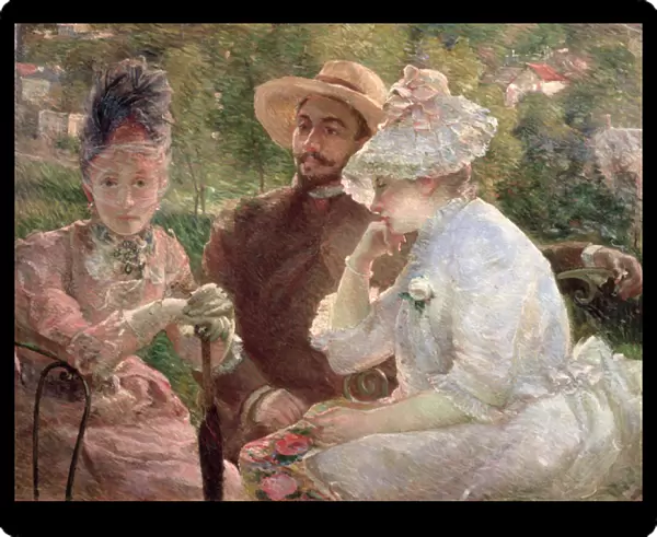 On the terrace at Sevres, 1880 (oil on canvas)
