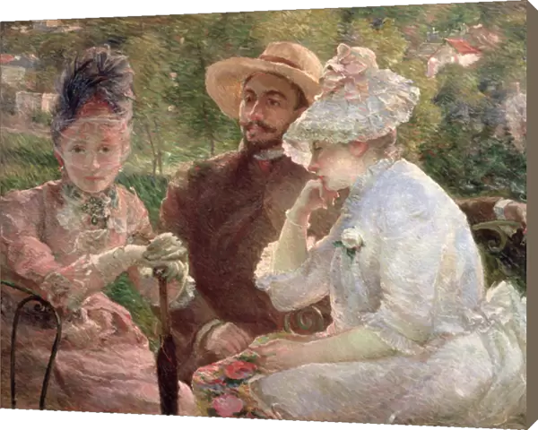 On the terrace at Sevres, 1880 (oil on canvas)