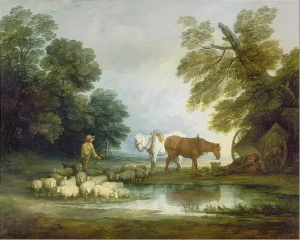 Shepherd by a Stream