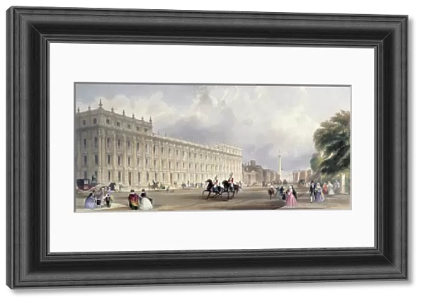 Whitehall, New Treasury Offices, engraved by T. A. Prior, c. 1848