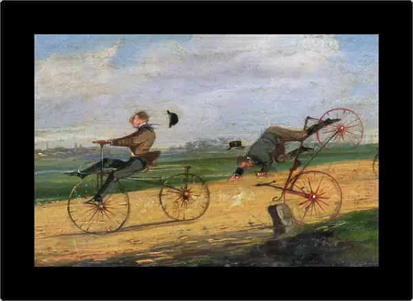 A Race between Lallement Velocipedes, 1869 (oil on canvas)