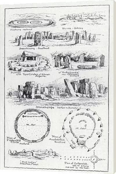 Some well-known circles of stone (litho)