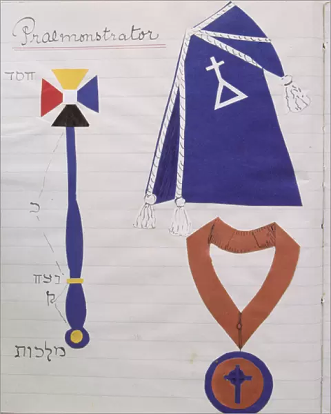 The robe (with the symbol of the Order) and regalia of the Instructor (Praemonstrator