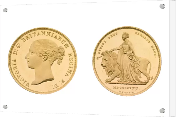 Una and the Lion pattern £5 piece, 1839 (gold)