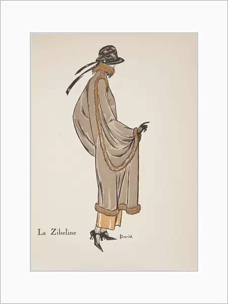 La Zibeline, from a Collection of Fashion Plates, 1922 (pochoir print)