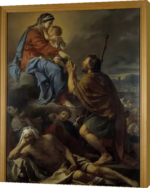 Saint Roch praying to the Virgin for the cessation of the plague, 1780 (oil on canvas)
