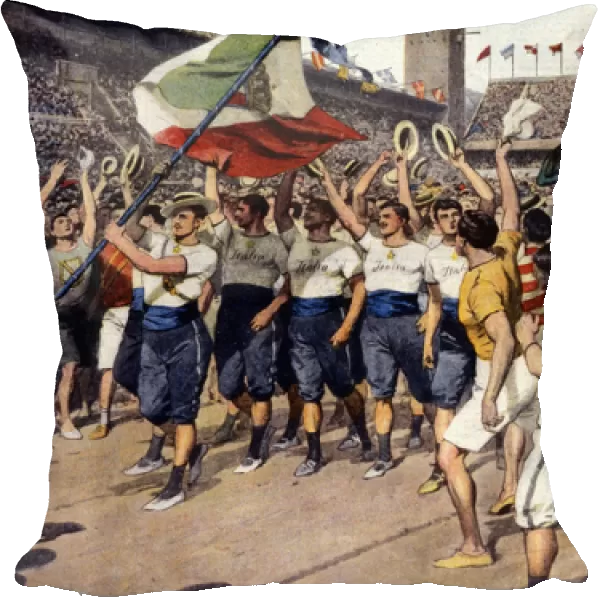 The 1912 Stockholm Olympic Games: the winning Italian gymnastics team. Ill. d A