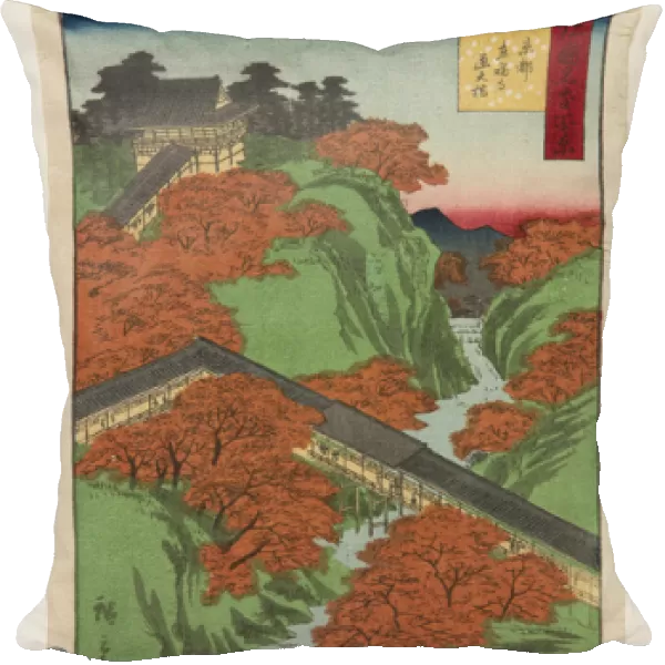 The Ts?ten Bridge at T?fuku-ji Temple, Kyoto (Ky?to T?fuku-ji Ts?tenky?) (colour woodblock print)