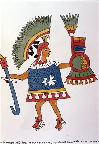 Aztec warrior in Codex Vaticanus 3738 (Codex Vat. Rios)
