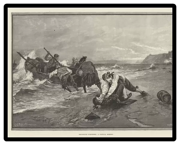 Smugglers surprised, a Critical Moment (engraving)