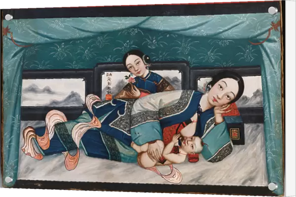 Nursing Mothers with Babies and Female Attendant, c. 1870 (oil on canvas)