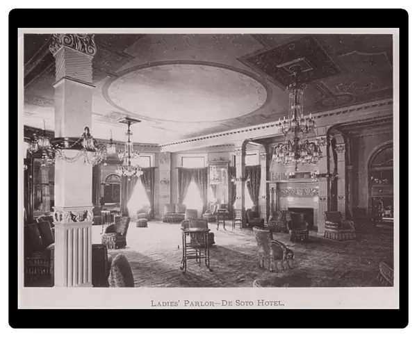 Ladies Parlor, De Soto Hotel (b  /  w photo)