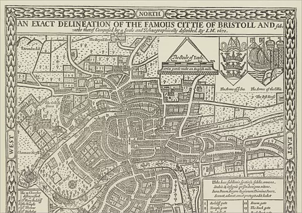 Facsimile of Millerds Map of the City of Bristol (engraving)