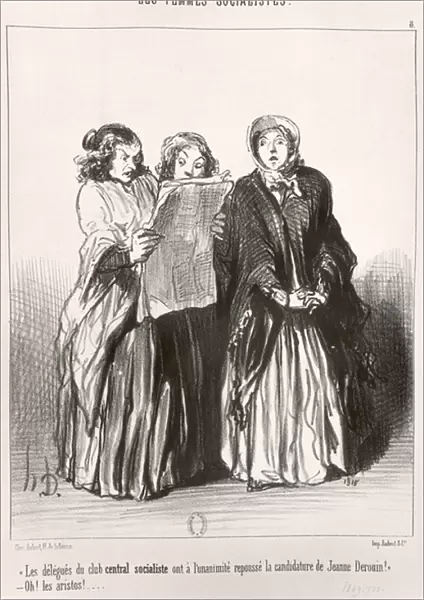 The Socialist Women, 1849 (litho) (b  /  w photo)