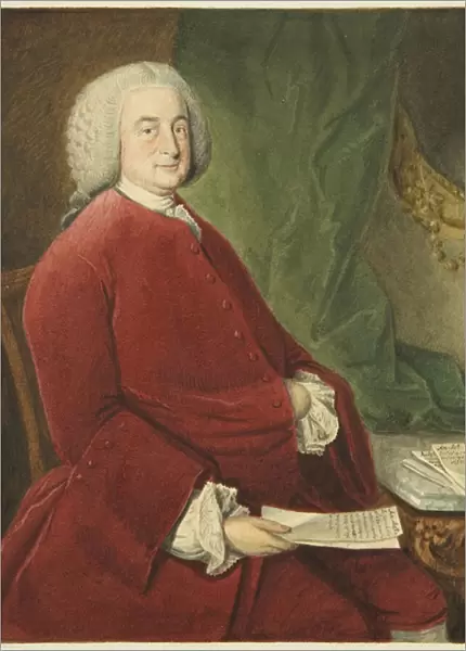 Portrait of Robert Nugent, Lord Clare, c. 1759 (pencil and watercolour on paper)
