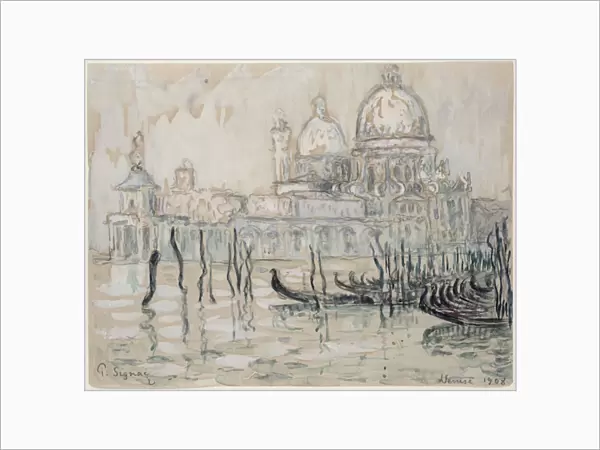 Venice or, The Gondolas, 1908 (black chalk and w  /  c on paper)