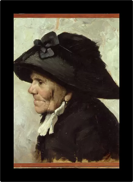Study of the Head of an Old Woman, 1880s (oil)