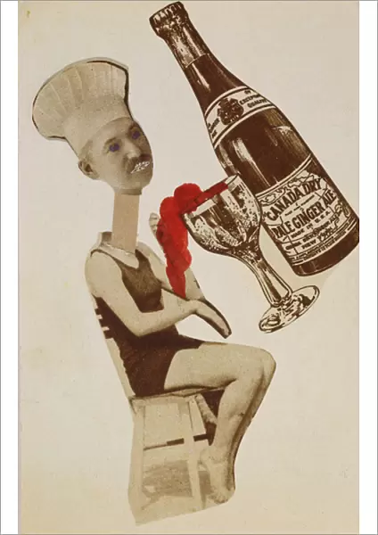 Postcard sent by the artist to Tristan Tzara (collage)