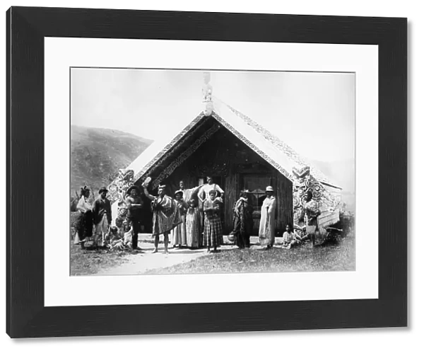Whare Runanga - Wairoa, c. 1865-70 (b  /  w photo)