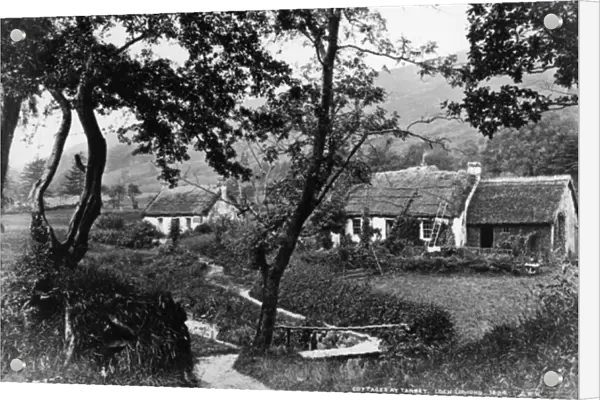 Cottages at Tarbet, Loch Lomond, c. 1860-80 (b  /  w photo)