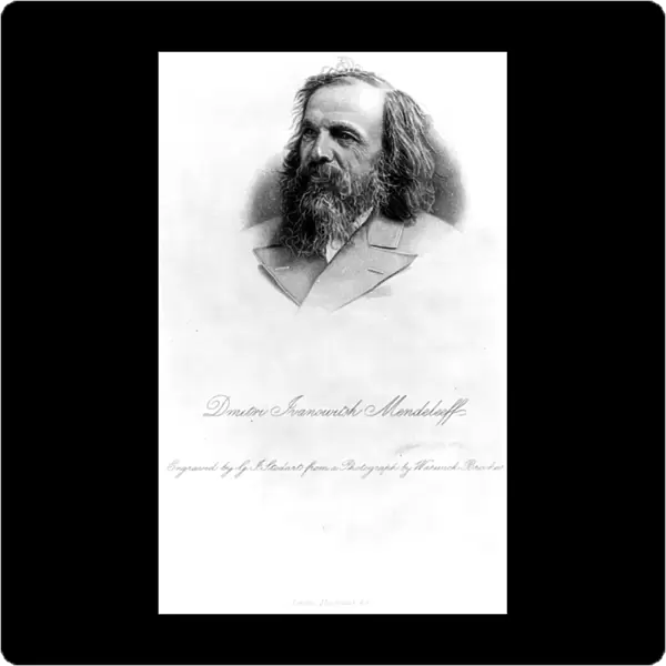 Dmitri Mendeleev, engraved by George J. Stodart (engraving)