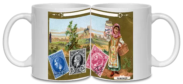 Roumanian Postage Stamps, 1897 (colour litho)