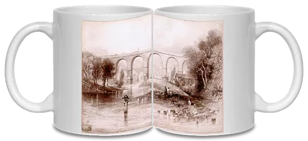 Wetheral Bridge, 1836 (w  /  c & ink on paper)