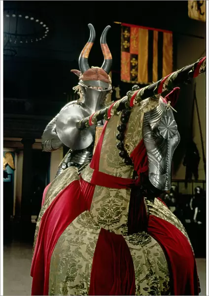 Suit of armour and matching horse armour